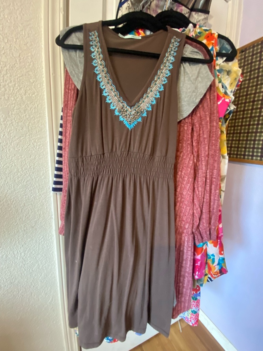 Maurices Brown Sleeveless Spring Dress